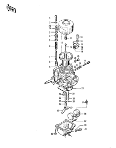 KZ400 Детали карбюратора
