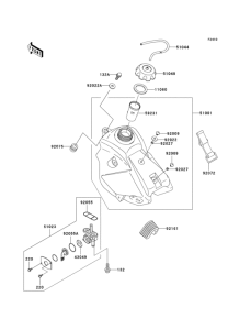KX65 Топливный бак