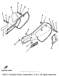 YZ490J Боковые обтекатели