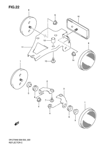 DR-Z70 Reflector  bumper