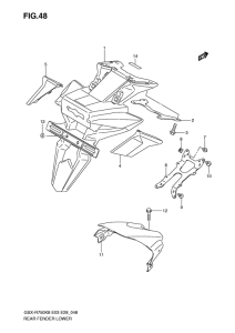GSX-R750 Rear fender lower