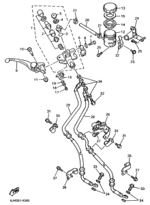 FZR600R Главный тормозной цилиндр
