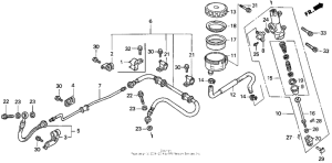 ST1100 St1100 rr. brake master cyl.