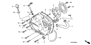 CBR125RS Крышка картера правая