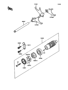 ZX1100 Change drum / shift fork