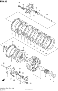 VL800 Сцепление