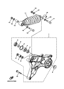 YP250 リヤアーム & サスペンシヨン