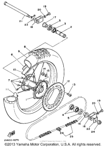 YZ125U Переднее колесо