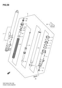 GSF1250 Передняя вилка