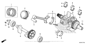 CTX700 Коленчатый вал и поршни