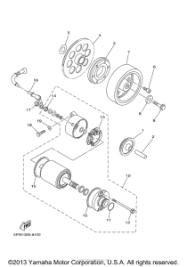 XVS650AT Муфта стартера