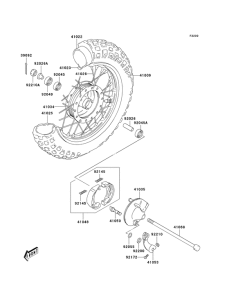 KDX50 Передняя втулка