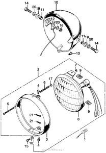 CL125 Headlight + headlight case