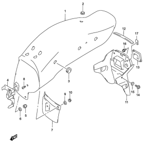 GZ250 Заднее крыло