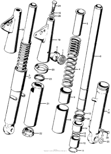 CL100 Передняя вилка