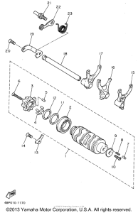 XJ600SGC Вилки переключения