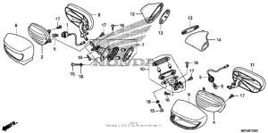 NSA700 Turn signal + mirror