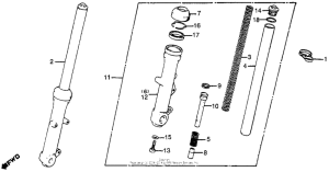 CB125S Передняя вилка