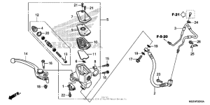 VFR1200F (DCT) Передний главный тормозной цилиндр
