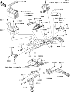 ZX600 Детали рамы (зад.)