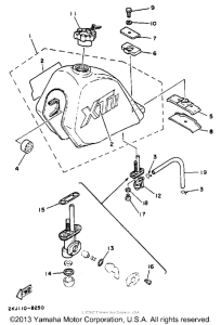 XT350A Топливный бак