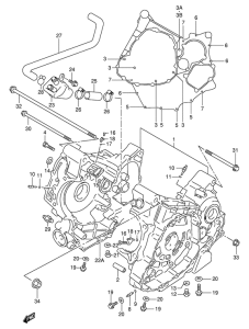 TL1000 Картер двигателя