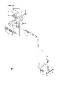 RM125 Передний тормозной цилиндр