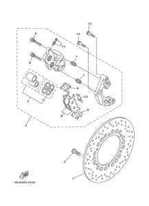 YP250 Передний тормоз