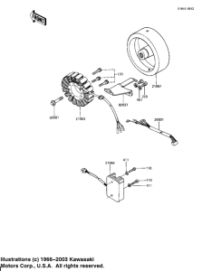 KZ1100 Generator / regulator