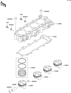 ZX636 Цилиндр и поршни