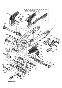TT600RE Задний рычаг и подвеска