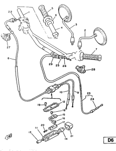 DT125 Manillar-cables