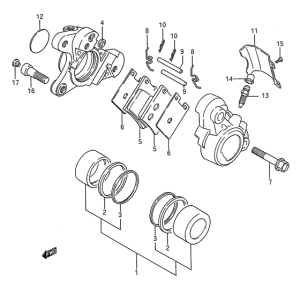 VS1400 Передний суппорт