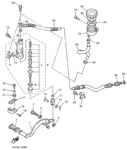 YZF600R Задний торм цилиндр