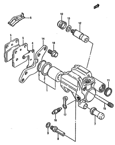 RM125 Задний суппортs