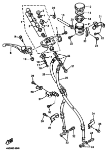 YZF750R Передний тормозной цилиндр