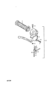 GP125 Right handle switch