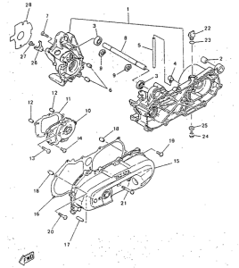 YN50R Картер двигателя