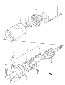 GSF400 Стартерный мотор