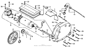 CB750 Starter motor + crankcase cover