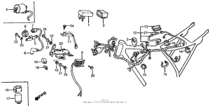 XL200R Wire harness + ignition coil + c.d.i. unit