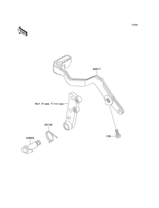 KL650 Педаль тормоза