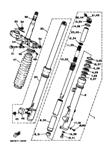 DT200R DT200RA Вилка передней оси
