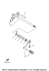 TW200E Вал переключения