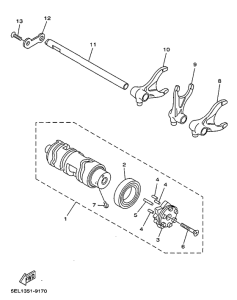 XVS1100 Shift cam. fork