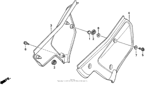 XR200R Боковые обтекатели