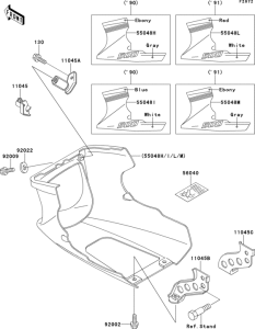  Cowling lowers(1 / 2)(ex500-a4 / a5)