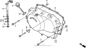 VT600C Крышка картера правая
