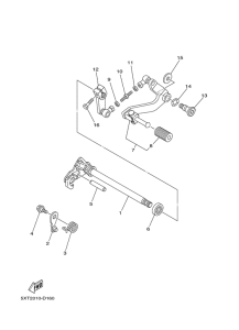 XG250 Вал переключения