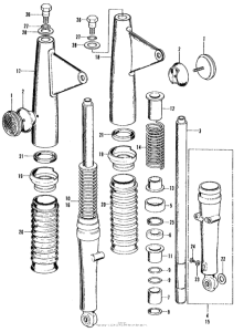 CT70 Передняя вилка